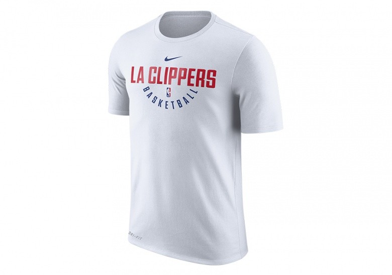 NIKE NBA LOS ANGELES CLIPPERS DRY TEE PRTC WHITE