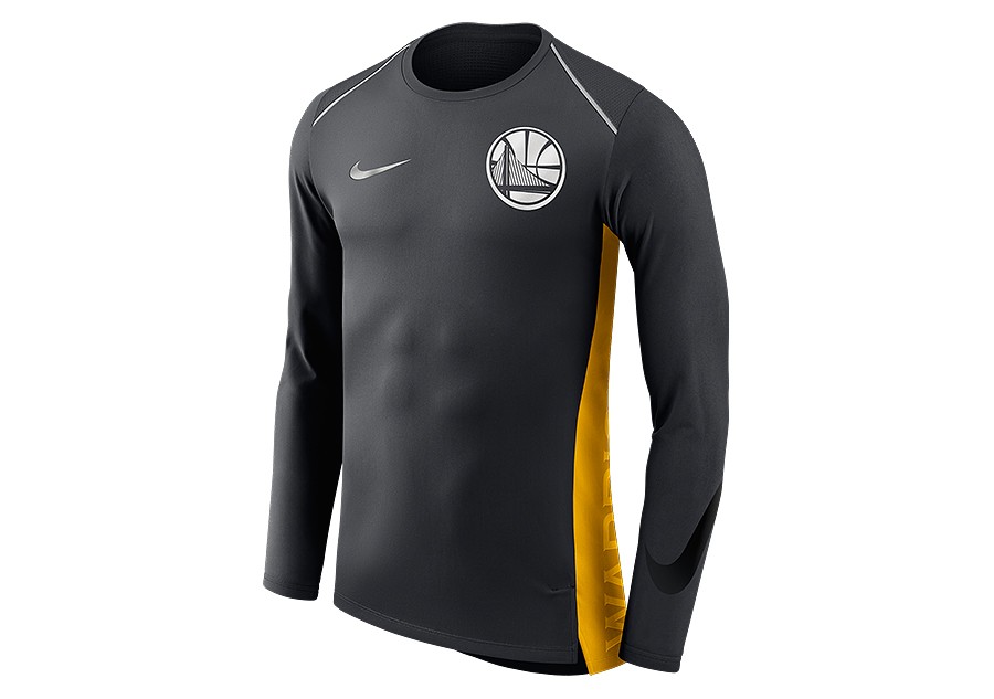 Golden State Warriors Nike City Edition Hyperelite Long Sleeve Performance  T-Shirt - Gold