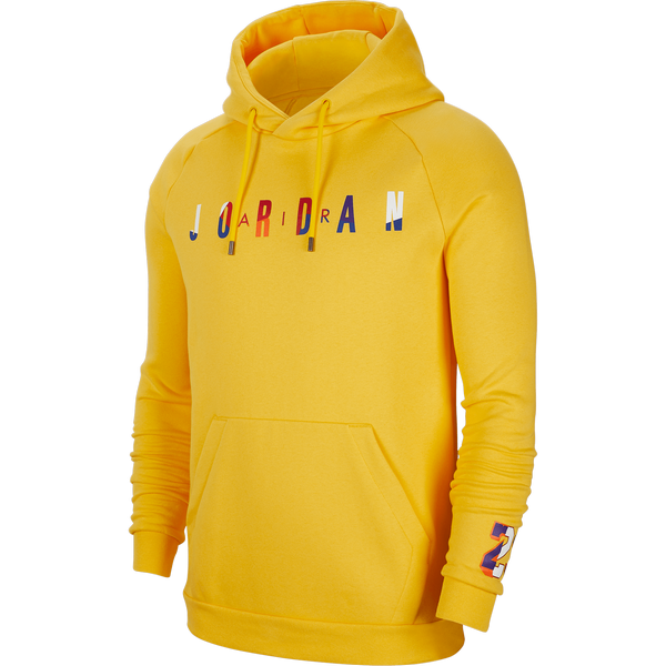 NIKE AIR JORDAN DNA FLEECE PULLOVER HOODIE AMARILLO