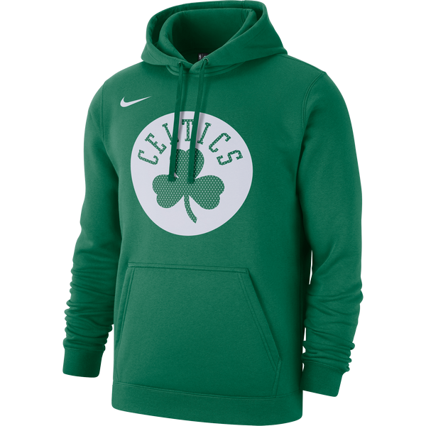 NIKE NBA BOSTON CELTICS CLUB LOGO FLEECE PULLOVER HOODIE CLOVER