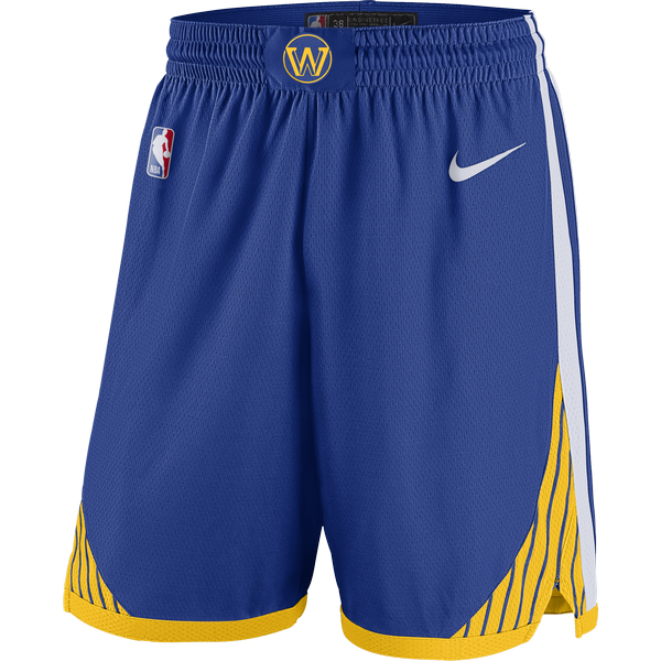 NIKE NBA GOLDEN STATE WARRIORS SWINGMAN ROAD SHORTS RUSH BLUE