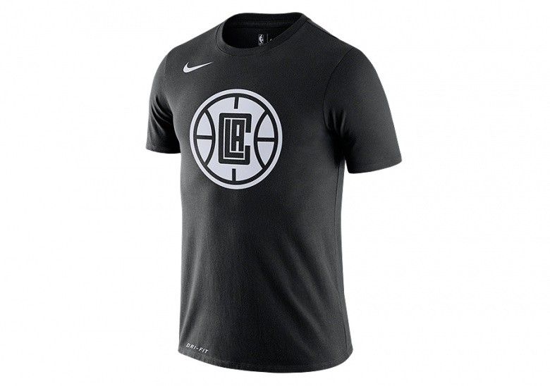 NIKE NBA LOS ANGELES CLIPPERS CITY EDITION LOGO DRI-FIT TEE BLACK pour ...