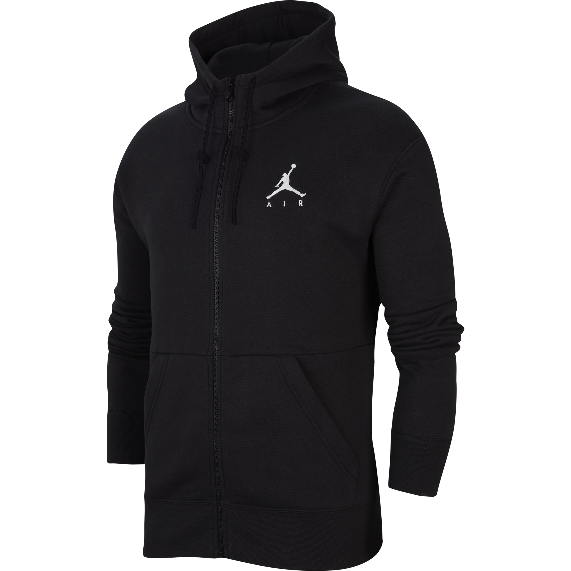 NIKE AIR JORDAN JUMPMAN AIR FLEECE FULL-ZIP HOODIE BLACK