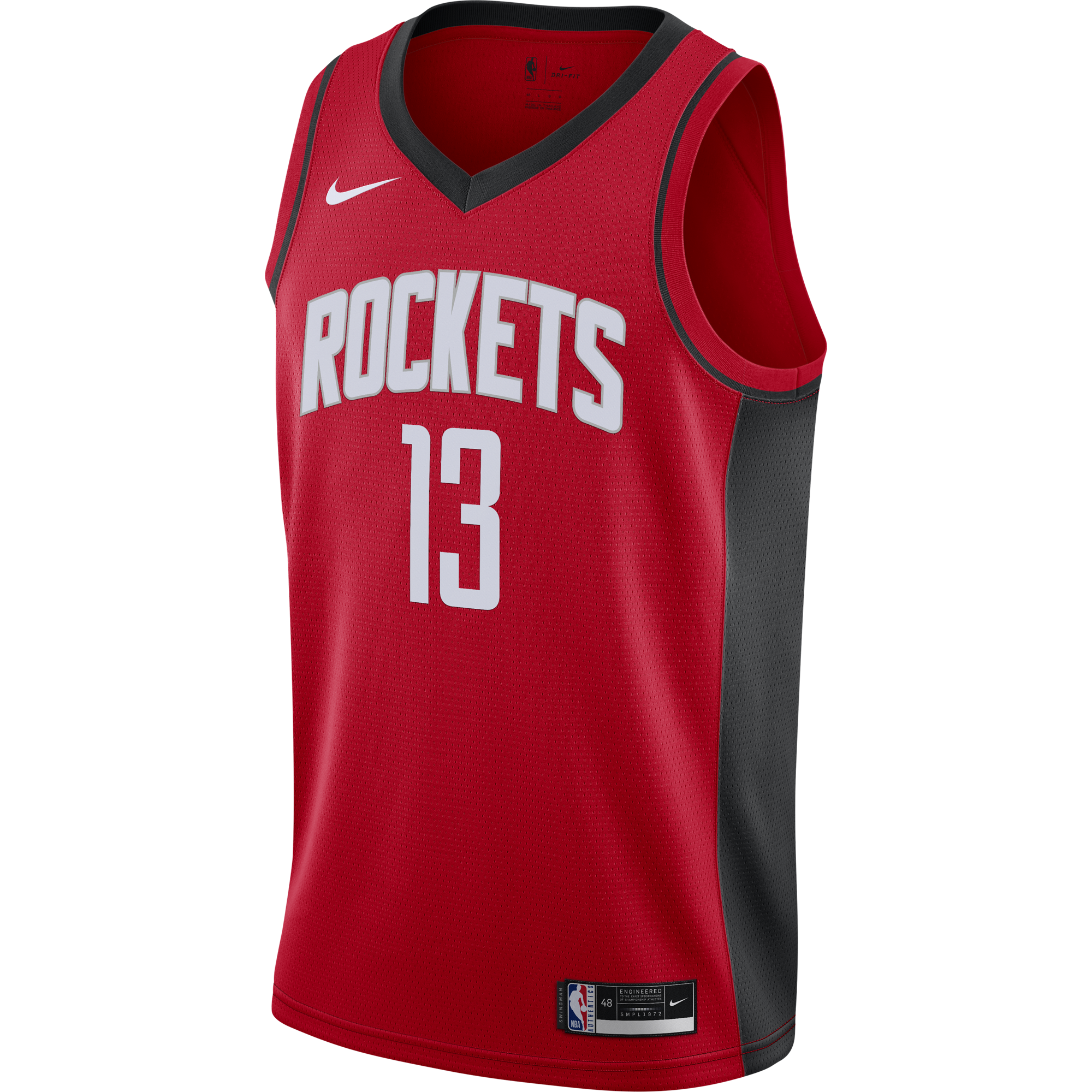 NIKE NBA HOUSTON ROCKETS JAMES HARDEN ICON EDITION SWINGMAN JERSEY UNIVERSITY RED