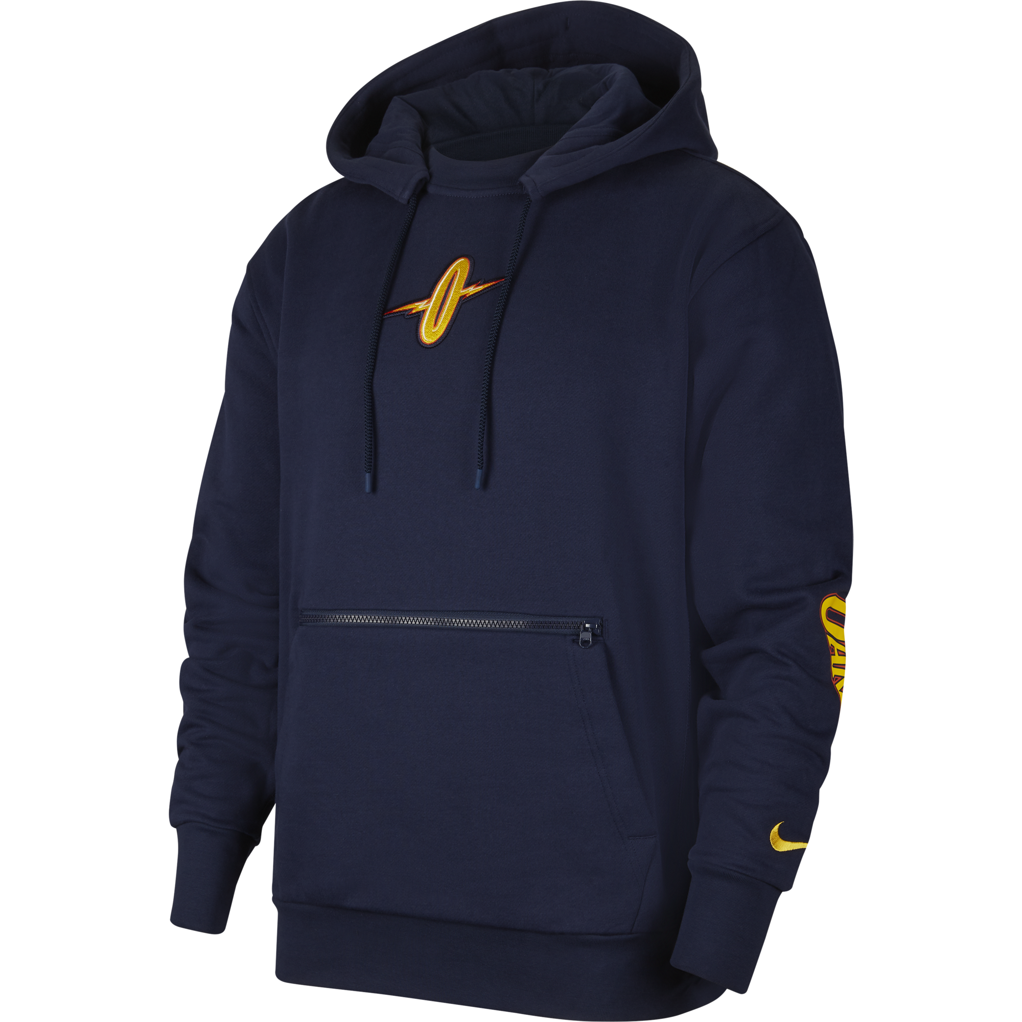 NIKE NBA GOLDEN STATE WARRIORS COURTSIDE CITY EDITION PULLOVER HOODIE COLLEGE NAVY