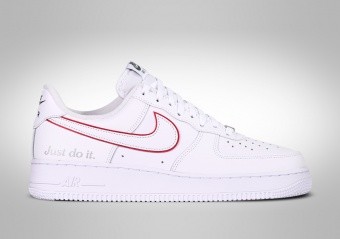 Nike Air Force 1 "Just Do It" White Red Silver DQ0791-100  Men's Shoes All Sizes