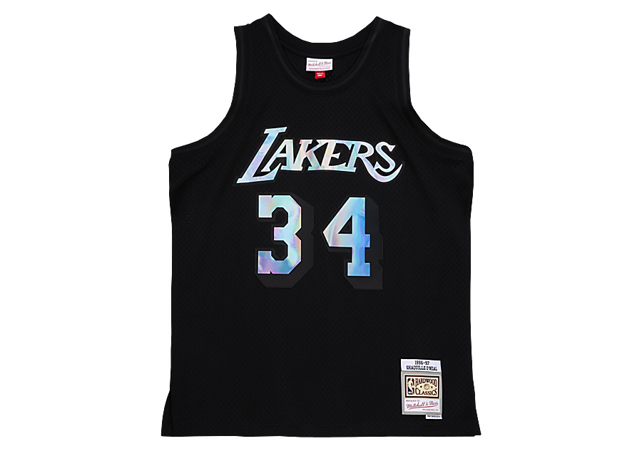MITCHELL & NESS IRIDESCENT SWINGMAN JERSEY SHAQUILLE O'NEAL LOS ANGELES LAKERS